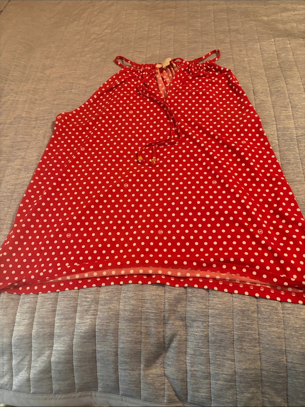 Michael Kors Red and White Polka Dot Camisole